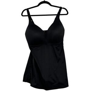 Rhonda Shear Camisole Shaper Tank Size 2X Black Molded Cups Smoothing Firming